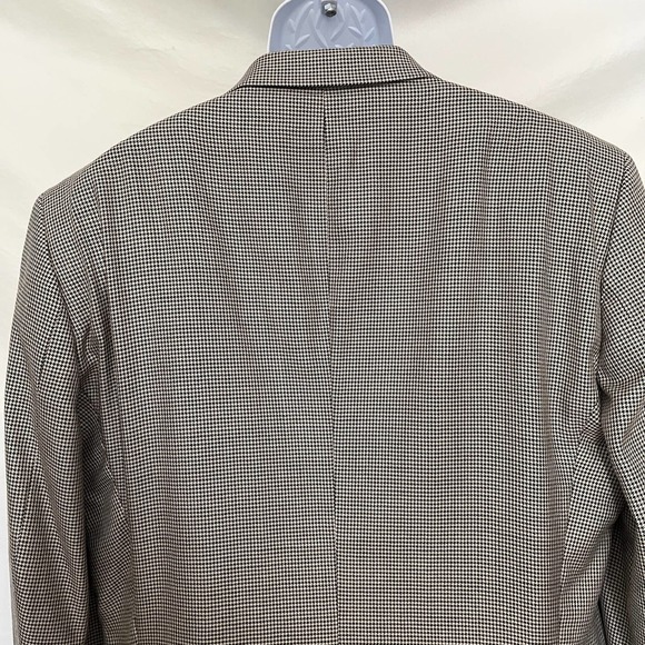 T Harris London Sport Coat Mens Blazer Size 46L Houndstooth Silk Wool Tan - Picture 7 of 13